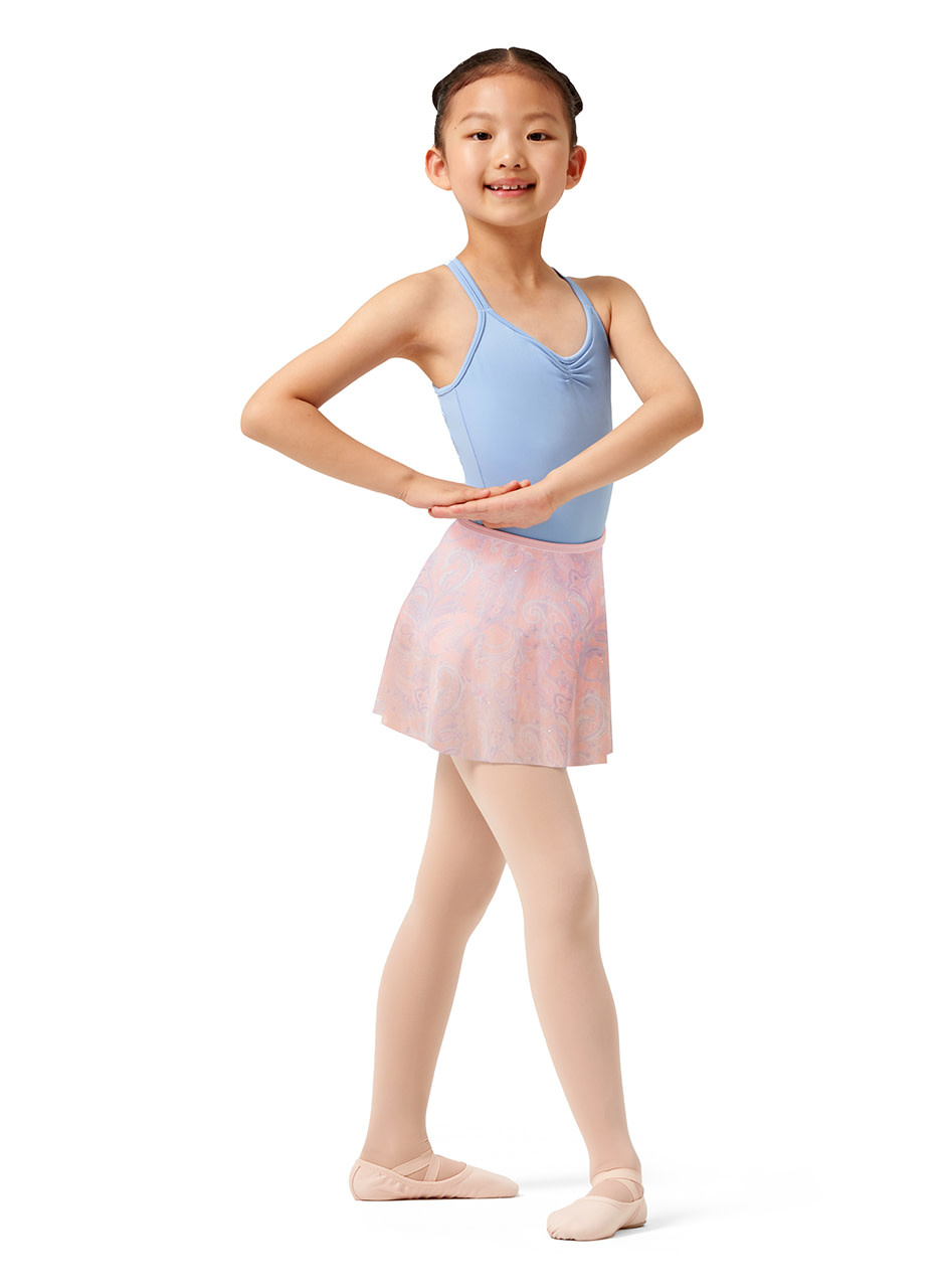 Mirella MS149C-Jupe à Enfiler Mesh Imprimée