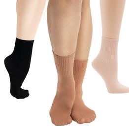 Capezio BG022-Chaussette de Danse Côtelée Taille Unique
