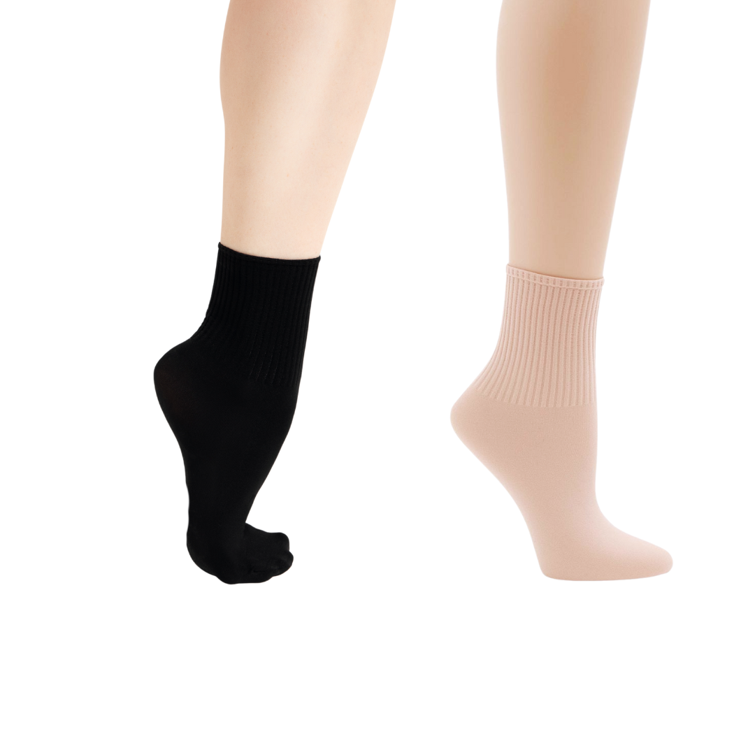 Capezio BG022C-Child Ribbed Dance Sock Large (Age 8-12)