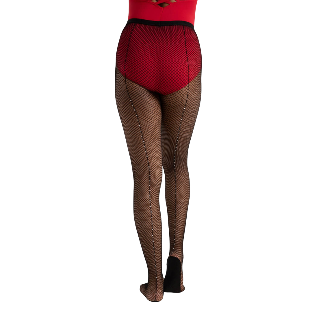 Capezio 3005W-Professional Rhinestone Fishnet-BLACK