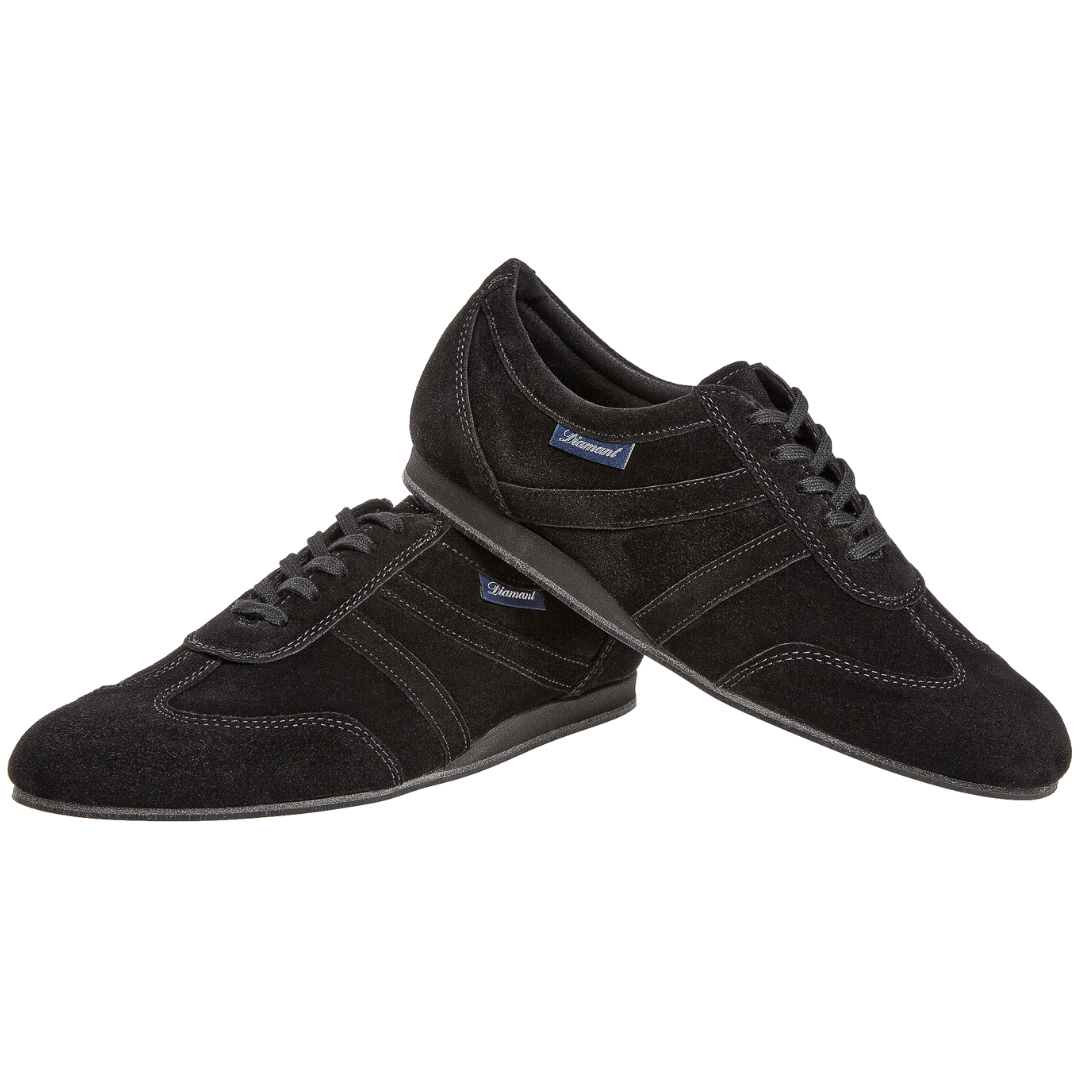 Diamant 133-426-001-V-Ballroom Shoes Plastic VarioSpin Sole Width Wide Suede-BLACK