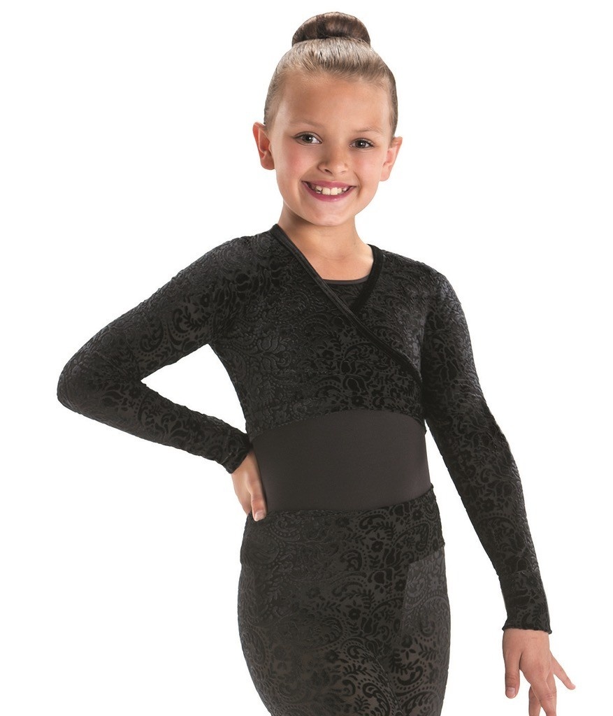 MotionWear 3380-117-Pullover Warp Jacket Child-BLACK-CHILD LARGE