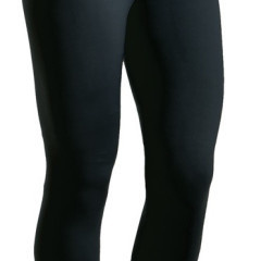 MotionWear 7123-Flat Waist Capri Legging DriLine-BLACK