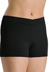 MotionWear 7113-V-Waist Shorts DriLine-BLACK-XLARGE