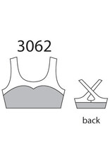 MotionWear 3062-497-Sweetheart Cross Back Bra Top-BLACK