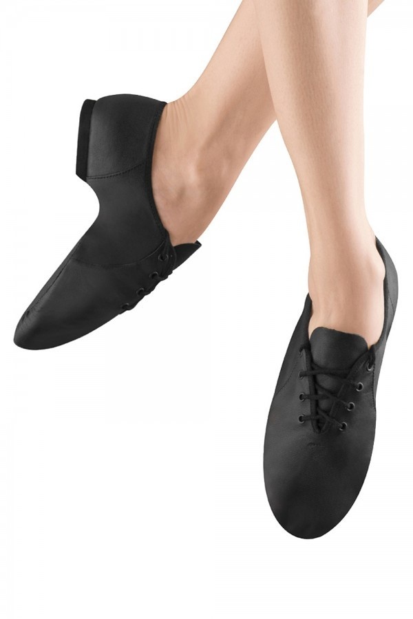 Bloch S0405G-Soulier de Jazz Enfant en Cuir Double Semelle-NOIR