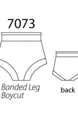 MotionWear 7073-497-Child Boycut Banded Hi-Waist Briefs-BLACK