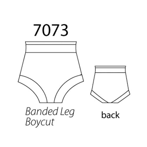 MotionWear 7073-497-Child Boycut Banded Hi-Waist Briefs