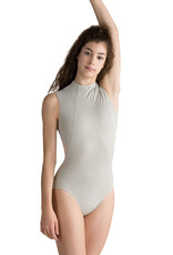 MotionWear 2877-379-Zip Back Mock Neck Leo-BLACK-XLARGE