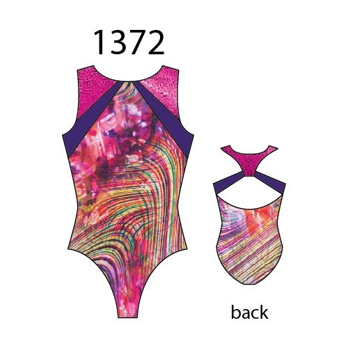 MotionWear 1372-422-Gym Raglan Front Racerback Leotard-IMAGINE