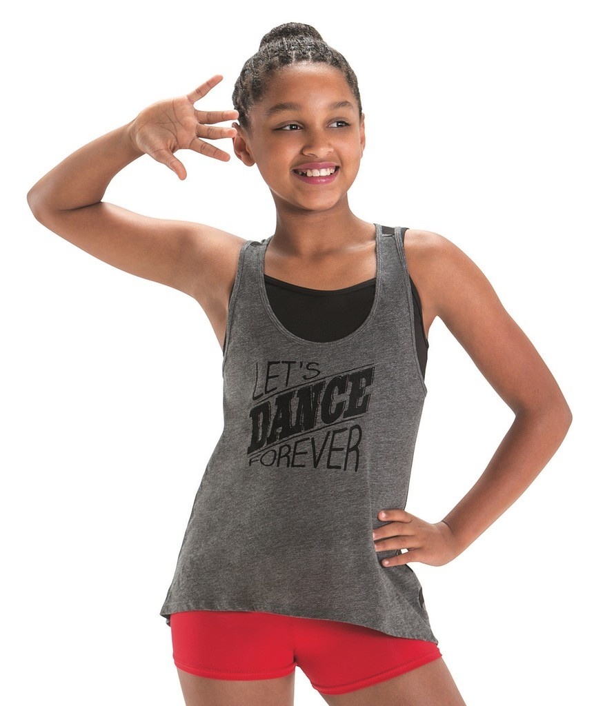 MotionWear 4873-Lets Dance Forever Stripe Tank Child-LARGE CHILD