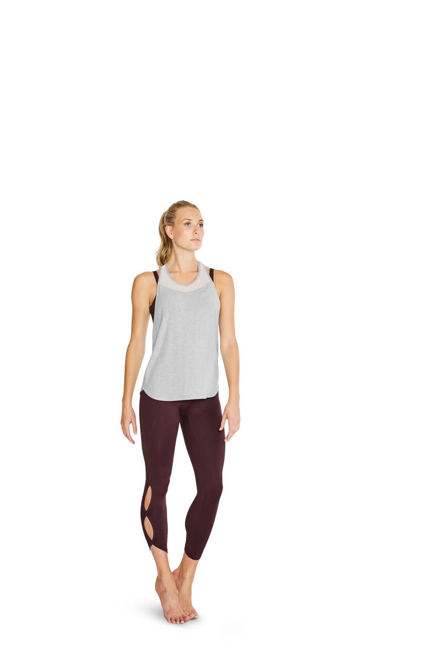 Bloch FP5101-Folie-Keyhole 7/8 legging-SCARLET-LARGE