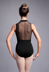 Bloch L3125-ELMIRA-Maillot Dos en Mesh à Attache Près du Cou- NOIR-XLARGE