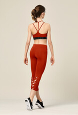 Bloch FT5257-Neena Bloch Logo Elastic Double Strap Crop Top-BLACK-LARGE