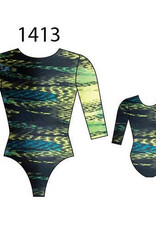 MotionWear 1413-551-3/4 Sleeve Gym leotard-SYNERGY