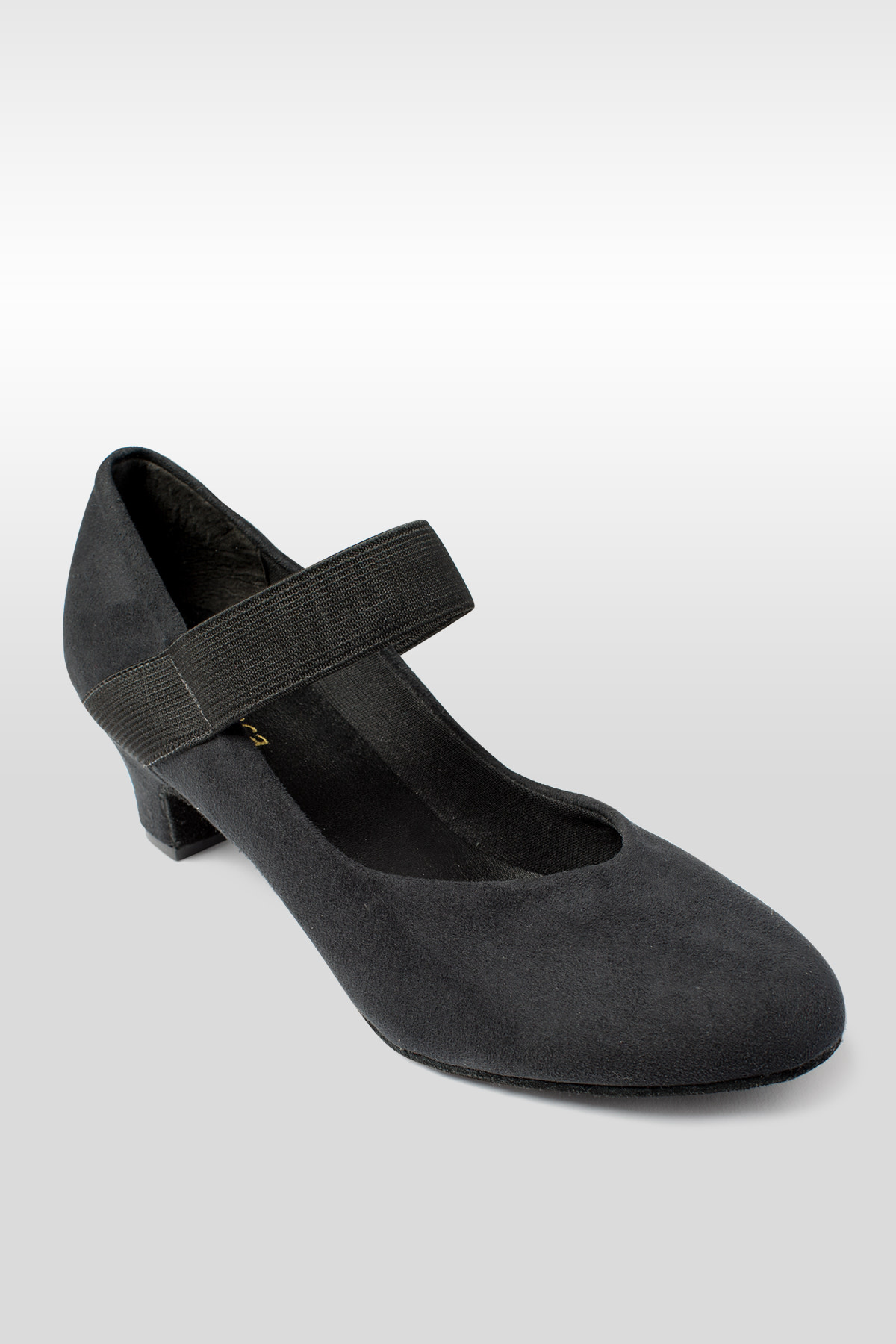 SoDanca BL184-RAENI-Soulier de Danse 1.5" Semelle Suede Dessus en Microfibre-NOIR