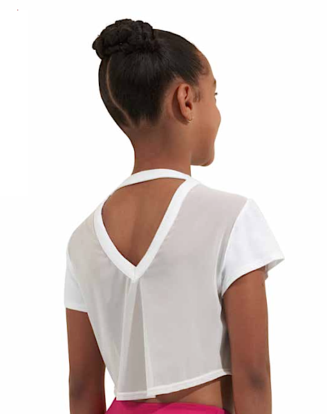 Bloch CZ9332-Kyla Loose Fit Mesh BackCropped T-Shirt-6X7