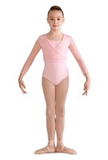Bloch CZ9326-AURELIA-3/4 mesh Sleeve Warp Top