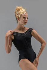 Ballet Rosa DAPHNE-Leotard Dos Bas Devant Mesh-NOIR