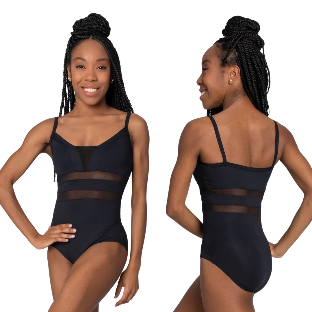 SoDanca RDE-2544-Rome Adult Cami Leotard Insert Mesh