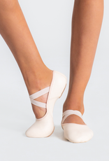 Capezio 2038C-Hamani Leather Ballet Split Sole With 4 Way Stretch Neoprene Insert Child