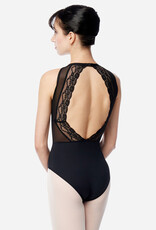 Lulli Dancewear LUF679-Freya Leotard Col Haut Mesh et Dentelle au Dos-MEDIUM