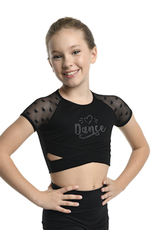 Danshuz 23303C-Dance Heart Top-BLACK-8-10
