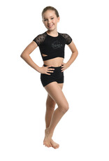 Danshuz 23303C-Dance Heart Top-BLACK-8-10