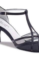 Anna Kern 640-60-Souliers de Danse Sociale 2.5" Semelle de Suède Satin-NOIR