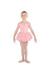Mirella M1515C-Gathered Front Glitter Print Cap Sleeve-8-10