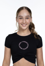 Bloch FM813-Girl Mock Tie Crop-T