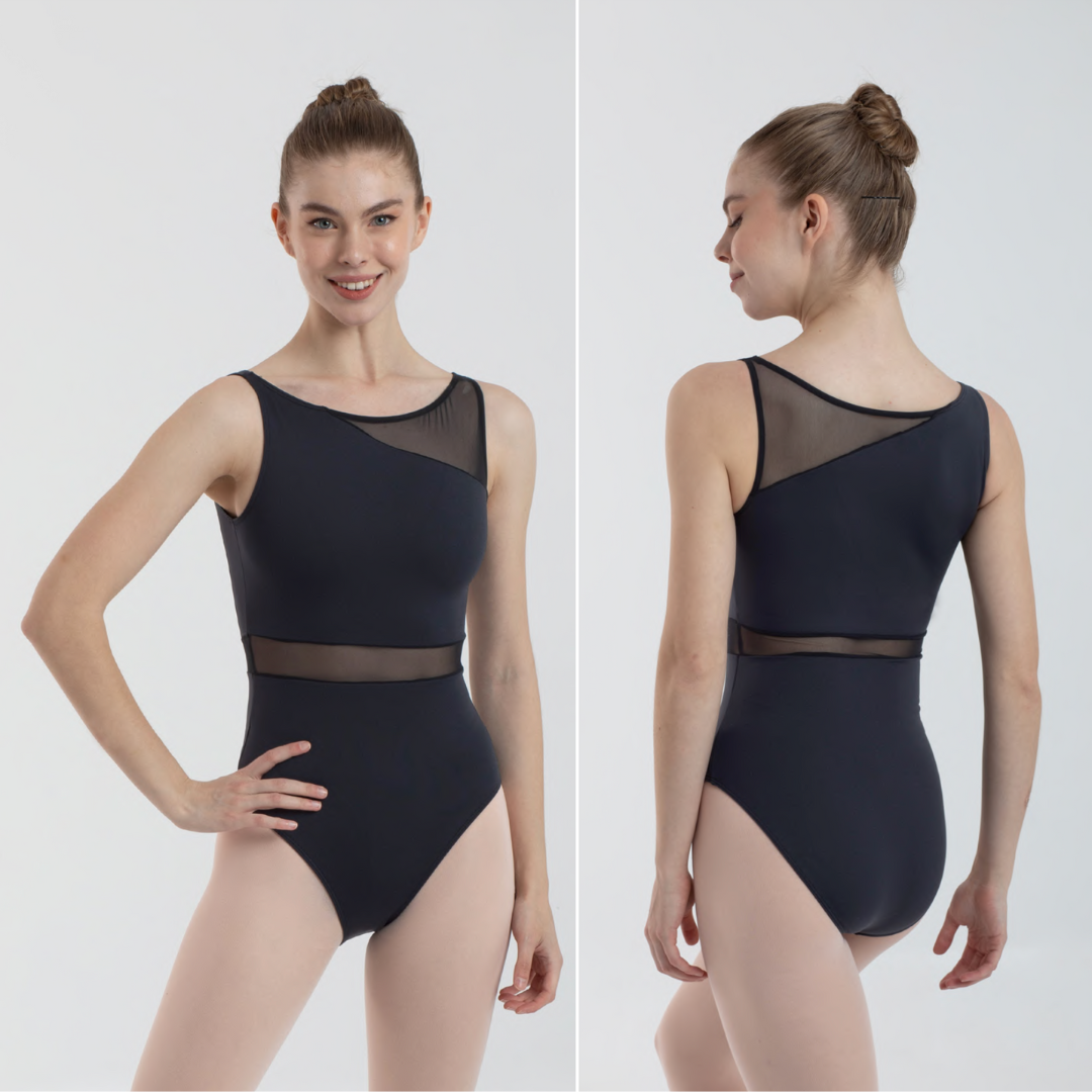 Intermezzo 31664-Clementine Leotard Sans Manches Col Bateau Détails en Mesh