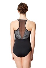Lulli Dancewear LUF599-Yoana Lace Camisole Dance Leotard-BLACK-GREY
