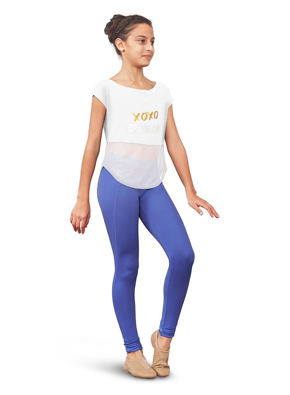 Bloch FT5175C-Printed Open-Back Mesh Back T-Shirt-WHITE-16
