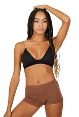 Capezio 3777W-Deep Neck Clear Back Bra