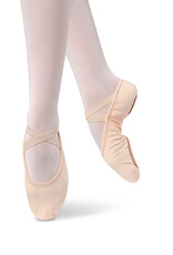 Danshuz 497-Soulier de Ballet Adulte enToile Extensible Double Semelles Avec Arche en Nylon et Spandex-ROSE