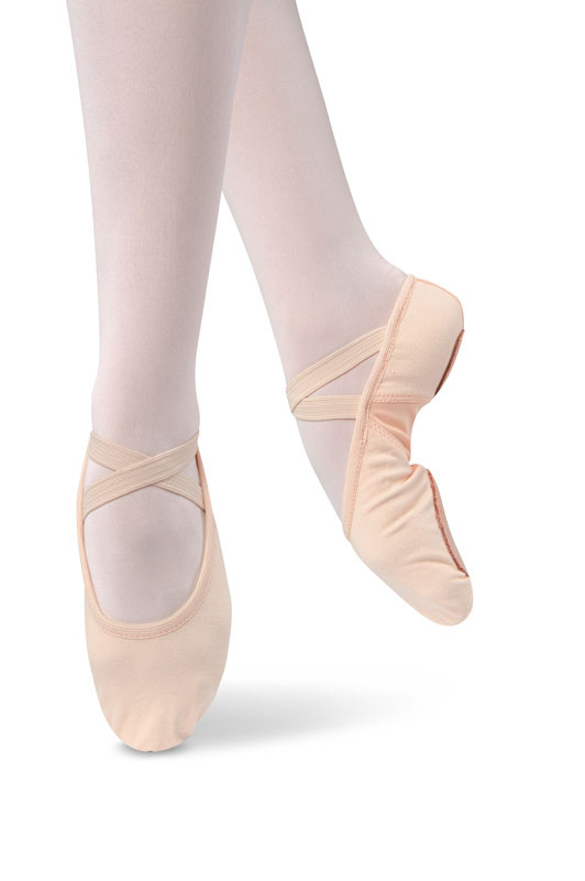 Danshuz 497-Adult Split Sole Stretch Canevas With Nylon Spandex Arch-PINK