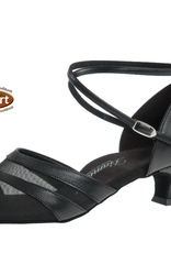 Diamant 102-011-034-Ballroom Shoes 1.5" Suede Sole Leather-BLACK