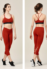 Bloch FP5247-Cameo Leggings de Longueur 7/8 Avec Panneau Torsadé