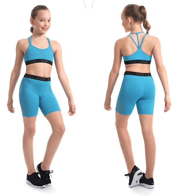 Bloch FR5261C-Gretta Bloch Logo Elastic High Waist Biker Shorts
