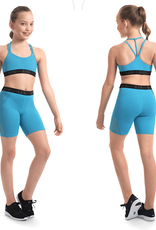 Bloch FR5261C-Gretta Bloch Logo Elastic High Waist Biker Shorts