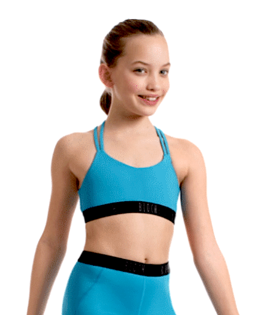 Bloch FT5088C-Alexia Bloch Logo Elastic Double Strap Crop Top