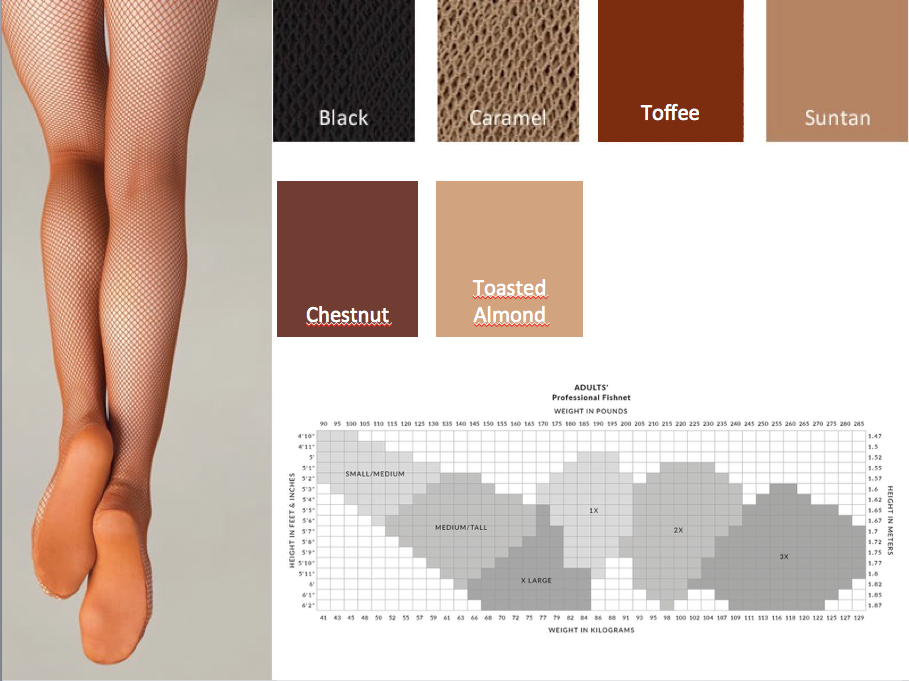 Capezio 3000-Collant Professionnel En Résille