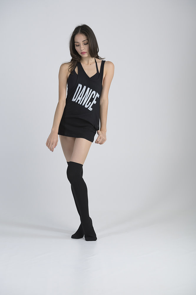 Like G. LG-TT-126B-Tank Top Dance-BLACK