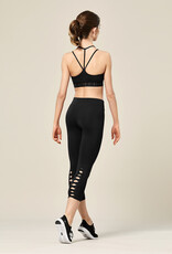 Bloch FP5247-Cameo Leggings de Longueur 7/8 Avec Panneau Torsadé