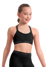 Bloch FT5088C-Alexia Bloch Logo Elastic Double Strap Crop Top