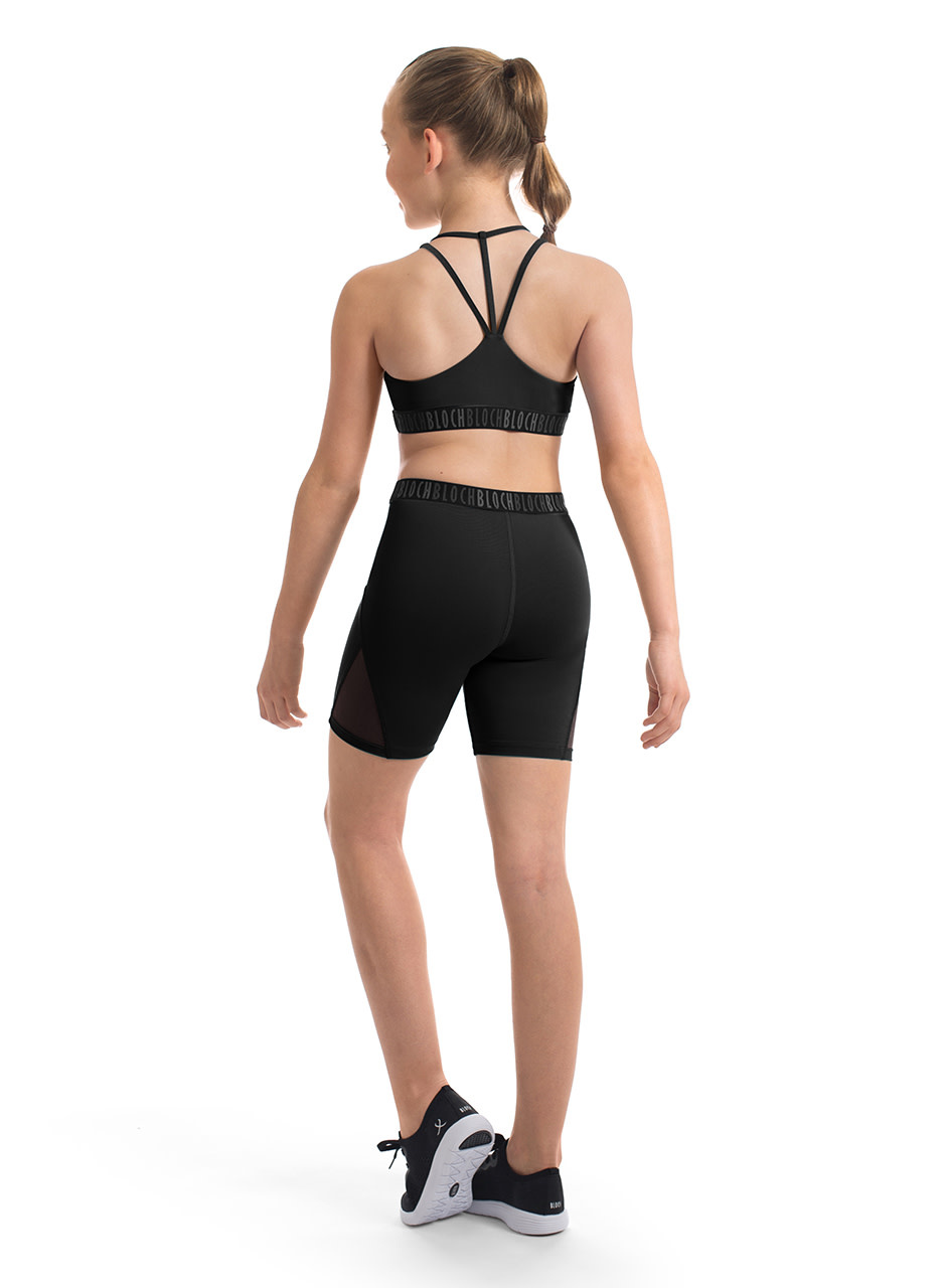 Bloch FR5261C-Gretta Bloch Logo Elastic High Waist Biker Shorts