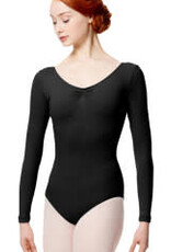 Lulli Dancewear LUB279-Leotard Pince Devant et Dos à Manches Longues