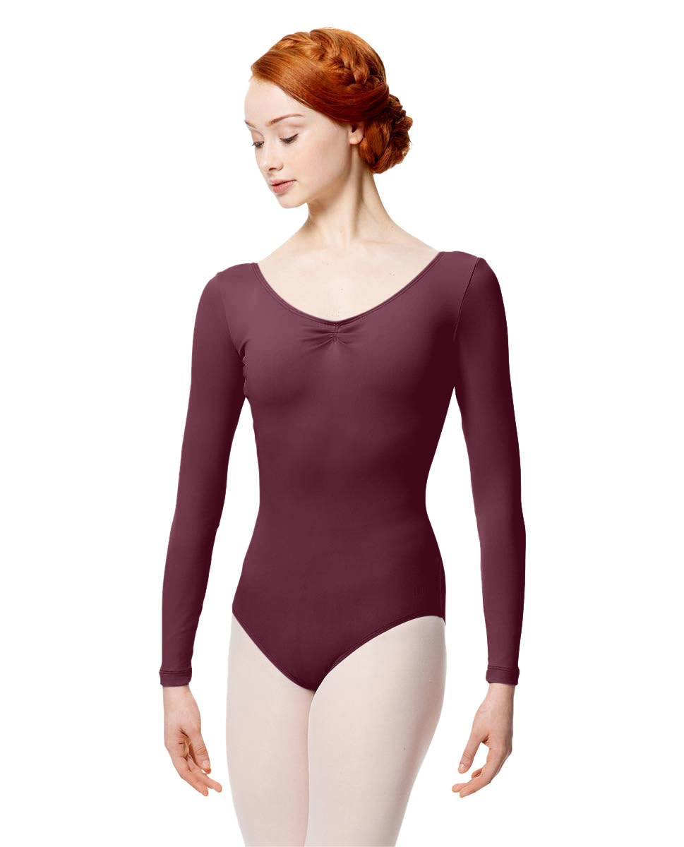 Lulli Dancewear LUB279-Leotard Pince Devant et Dos à Manches Longues