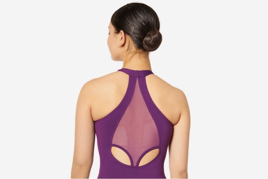 Sansha 50BA9210-Leotard Sans Manches Détails en Mesh-NOIR